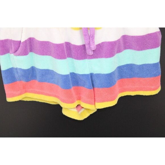 MINI BODEN KID GIRL RAINBOW STRIPE TERRY TOWELLING SUMMER ROMPER CLOTHES 7-8 - Picture 5 of 9
